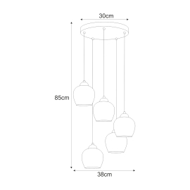 Lampa wisząca K-5602  ABRO