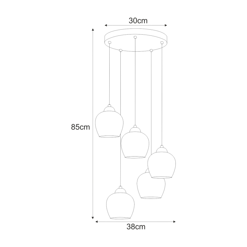 Lampa wisząca K-5602  ABRO