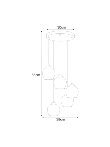 Lampa wisząca K-5602  ABRO