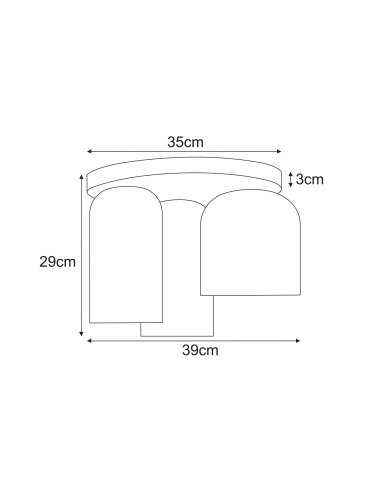 Lampa sufitowa K-5625  CAPRI