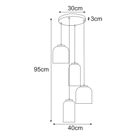 Lampa wisząca K-5627  CAPRI