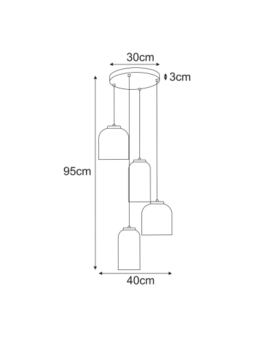 Lampa wisząca K-5627  CAPRI