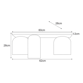 Lampa sufitowa K-5636  INGA
