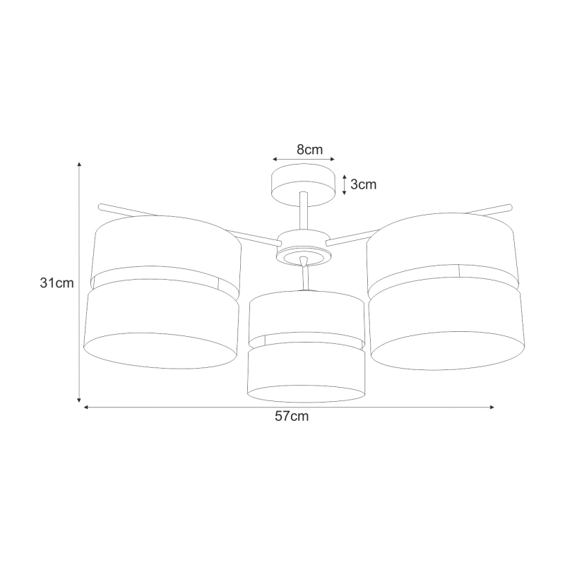 Lampa sufitowa K-5502  MALAVI
