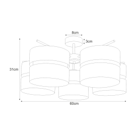 Lampa sufitowa K-5503  MALAVI