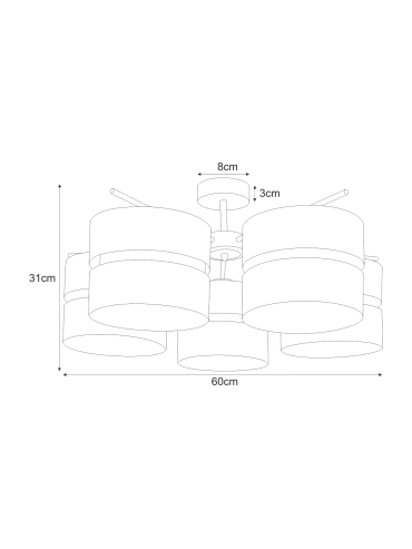 Lampa sufitowa K-5503  MALAVI