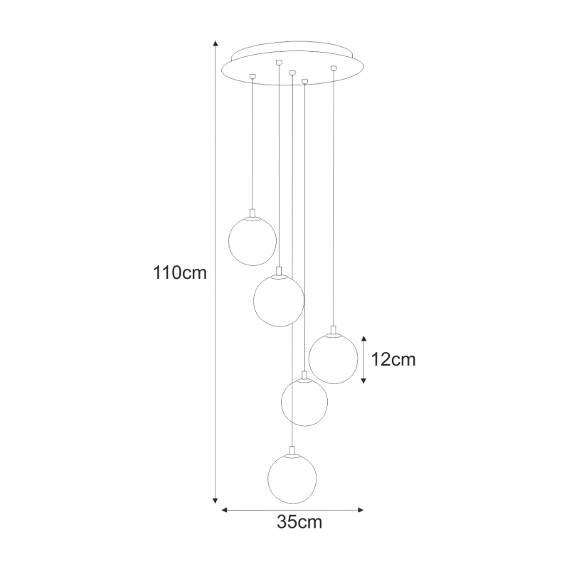 Lampa wisząca K-5551  ASPEN