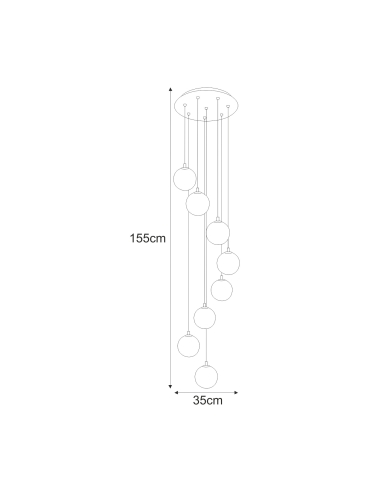 Lampa wisząca K-5552  ASPEN