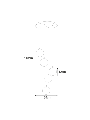 Lampa wisząca K-5561  GALAXY