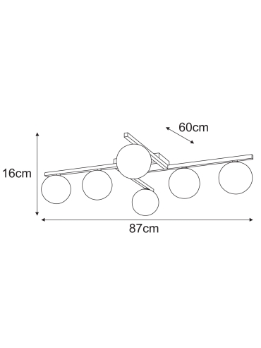 Lampa sufitowa K-5461  KORFU