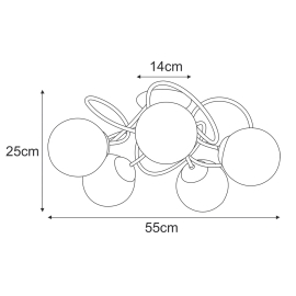 Lampa sufitowa K-5351  NELA