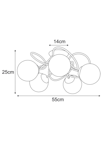 Lampa sufitowa K-5351  NELA