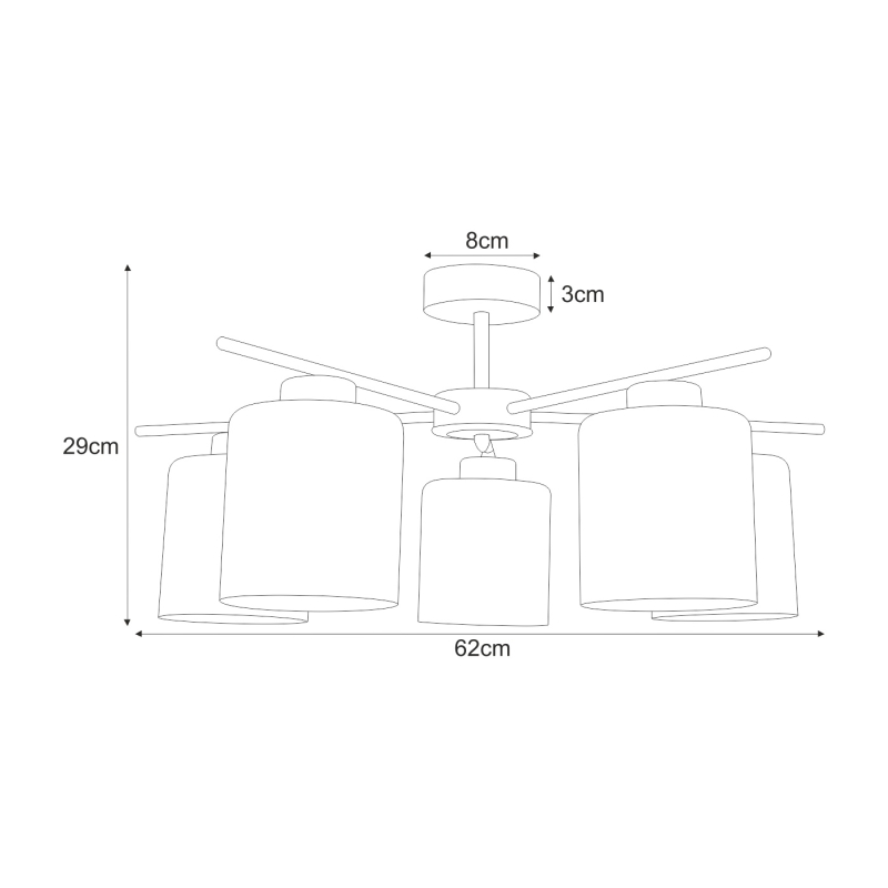 Lampa sufitowa K-5522  AURELIA