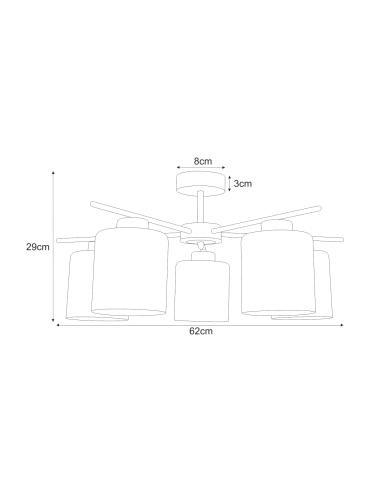 Lampa sufitowa K-5522  AURELIA