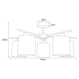 Lampa wisząca K-5812  VANES