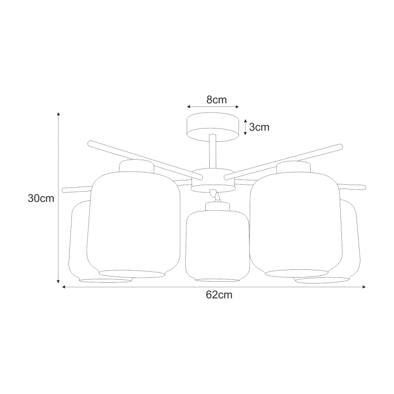 Lampa sufitowa K-5517  PIEGA