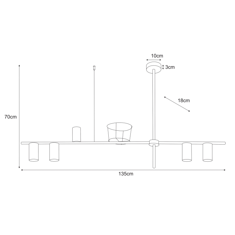 Lampa sufitowa K-4757  ROCCO