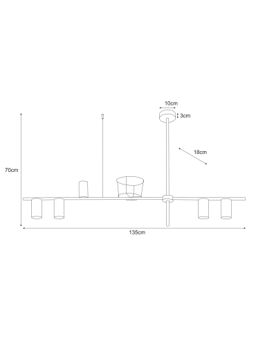 Lampa sufitowa K-4757  ROCCO