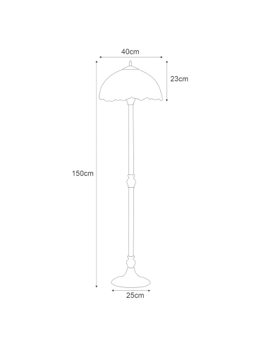 Lampa podłogowa K-F161386  BUTTERFLY