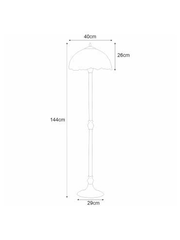 Lampa podłogowa K-F161122  WITRAŻ
