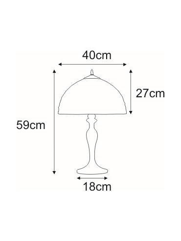 Lampka stołowa / nocna K-G162208  TIFANY