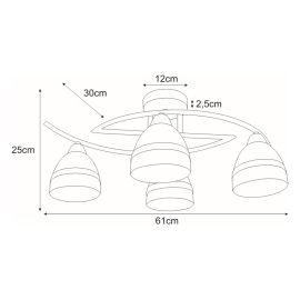 Lampa sufitowa K-JSL-6572/4 AB  COLAR