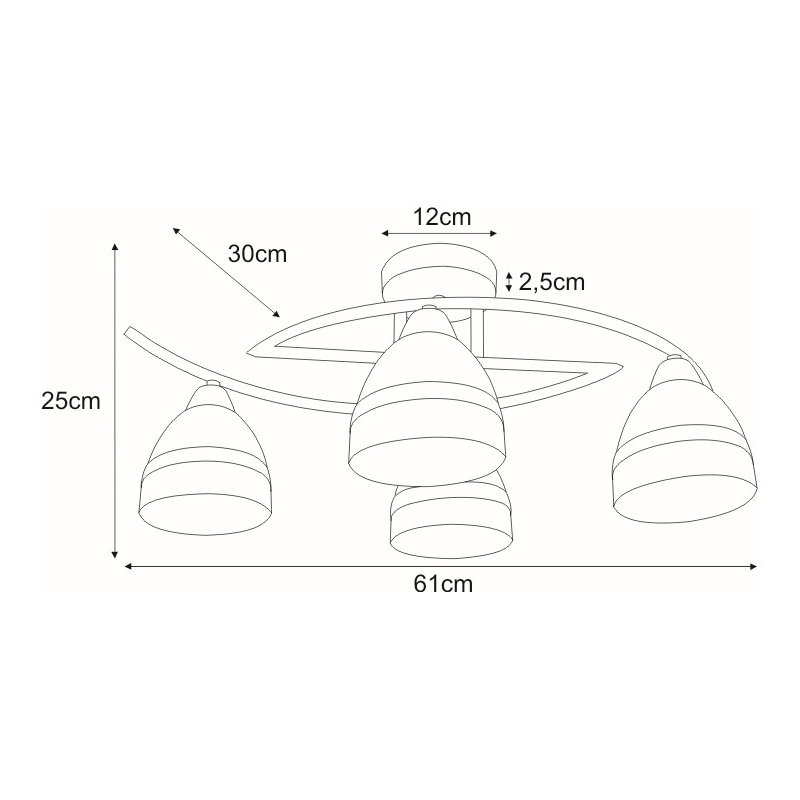 Lampa sufitowa K-JSL-6572/4 AB  COLAR