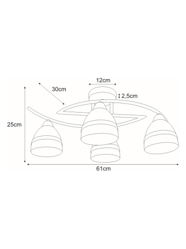Lampa sufitowa K-JSL-6572/4 AB  COLAR