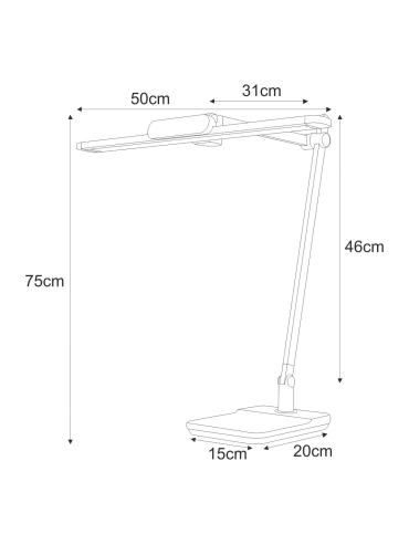 Lampka biurkowa K-BL1321 GRAFIT  ARES