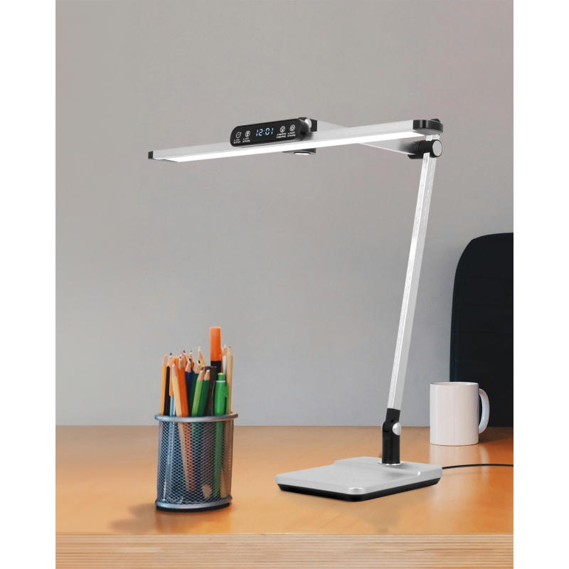 Lampka biurkowa K-BL1321 SREBRNY  ARES