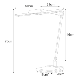 Lampka biurkowa K-BL1321 SREBRNY  ARES