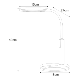 Lampka biurkowa K-BL1513A BIAŁY  ERIS