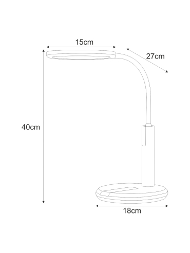 Lampka biurkowa K-BL1513A BIAŁY  ERIS