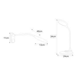 Lampka biurkowa K-BL1153 BIAŁY  GAJA