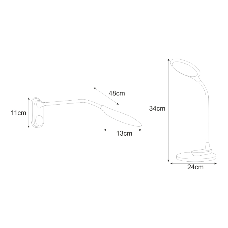Lampka biurkowa K-BL1153 BIAŁY  GAJA