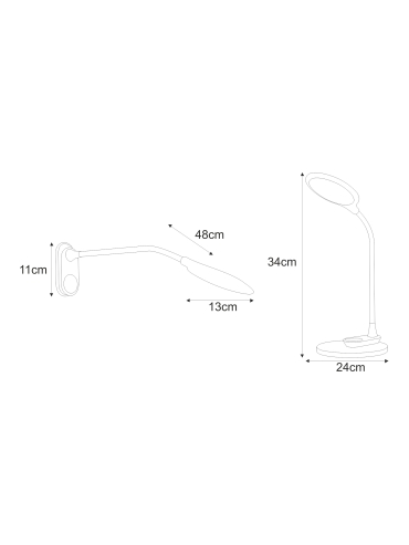 Lampka biurkowa K-BL1153 BIAŁY  GAJA