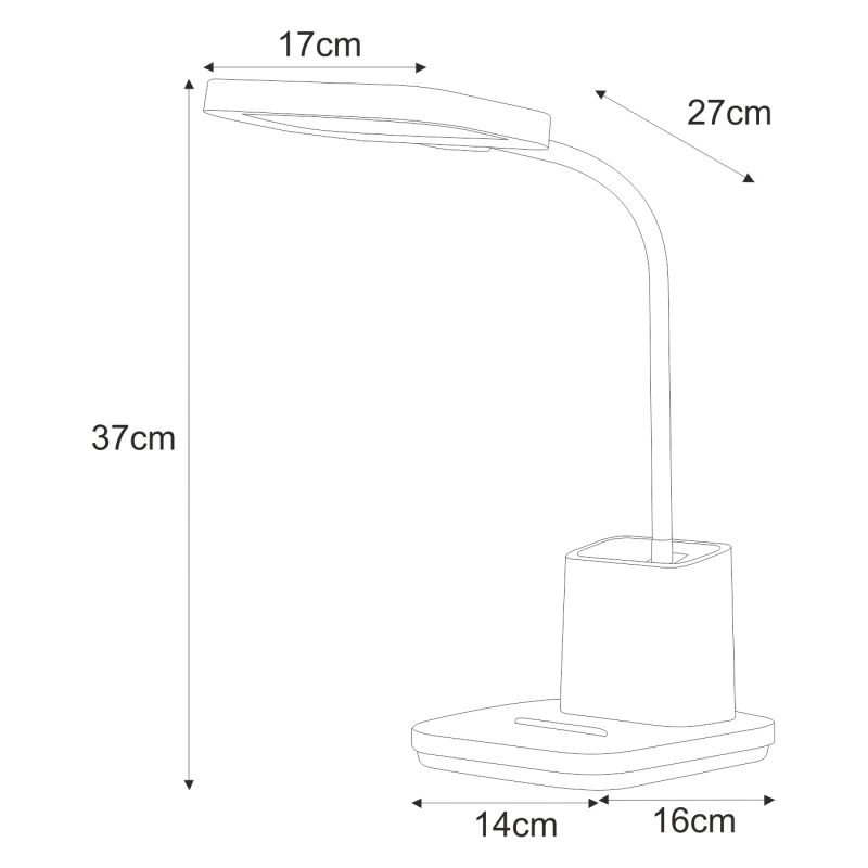 Lampka biurkowa K-BL1301 BIAŁY  TOLA