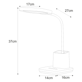 Lampka biurkowa K-BL1301 CZARNY  TOLA