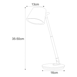 Lampka biurkowa K-BL1527 CZARNY  BOLEK