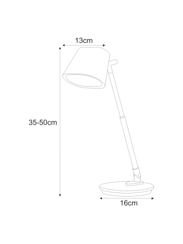 Lampka biurkowa K-BL1527 CZARNY  BOLEK
