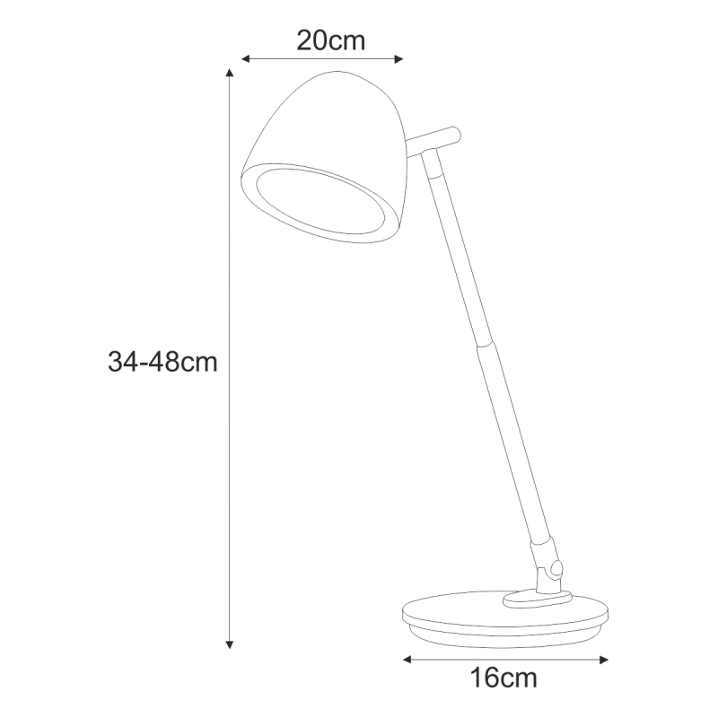 Lampka biurkowa K-BL1528 GRAFIT  LOLEK