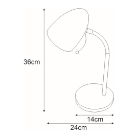 Lampka biurkowa K-MT-200 SREBRNY  KAJTEK