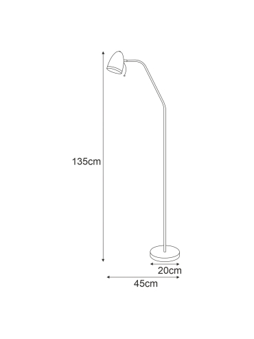 Lampa podłogowa K-MT-201 CZARNY  KAJTEK I