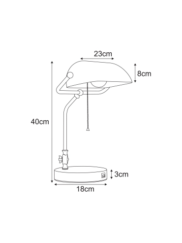 Lampka bankierska K-MT-208  BANK