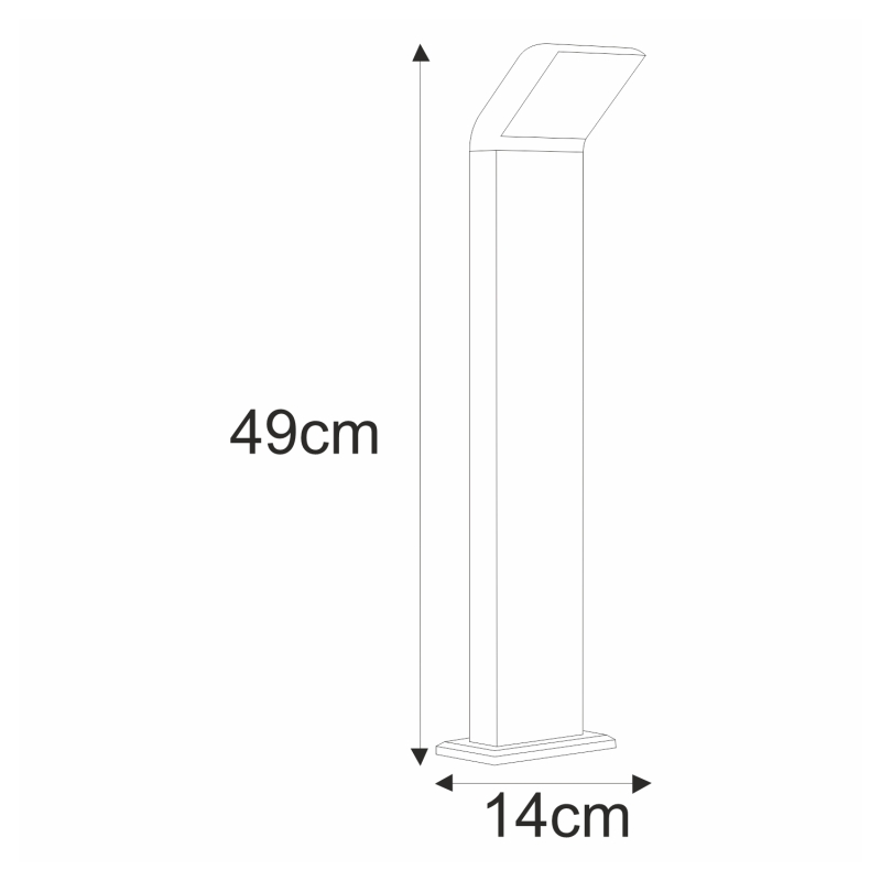 Lampa ogrodowa stojąca K-8147  VIDAR