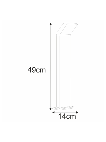 Lampa ogrodowa stojąca K-8147  VIDAR