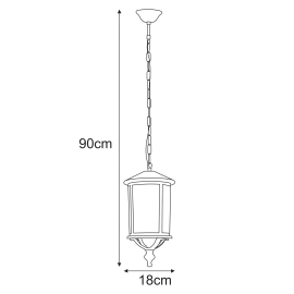 Lampa ogrodowa wisząca K-8221  MIAMI