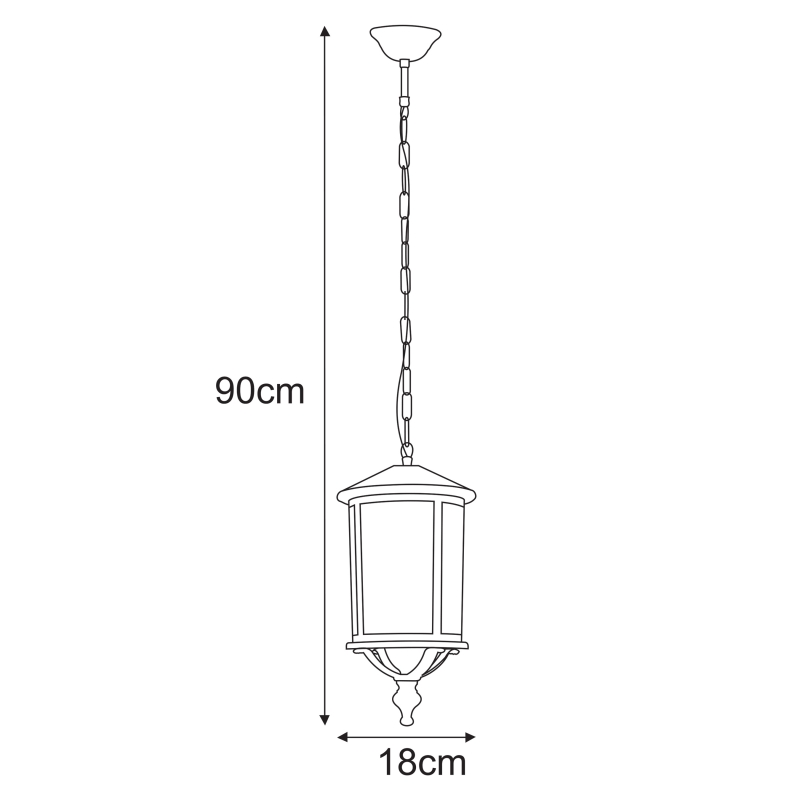Lampa ogrodowa wisząca K-8221  MIAMI