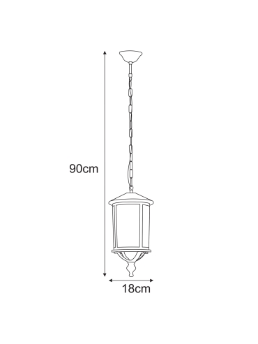 Lampa ogrodowa wisząca K-8221  MIAMI
