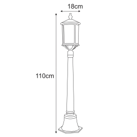 Lampa ogrodowa stojąca K-8222  MIAMI